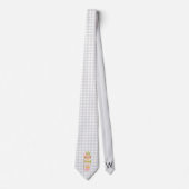 Cravate Monogramme Casse-Noisette Gingham Pastel (Devant)