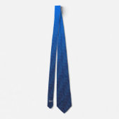 Cravate Monogramme Chevron Bleu Dégradé (Dos)