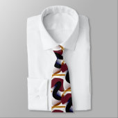 Cravate Monogramme Chic Géométrique Moderne Excentrique (Attaché)