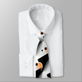 Cravate Monogramme Chic Géométrique Moderne Flamboyant (Attaché)