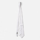 Cravate Monogramme classique initial A avec fleurs blanche (Dos)