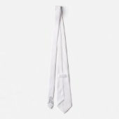 Cravate Monogramme classique initial R, gris sur blanc (Dos)