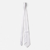 Cravate Monogramme classique initial W, gris sur blanc (Dos)