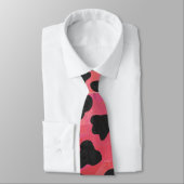 Cravate Monogramme Dalmatien Noir et Rouge (Attaché)