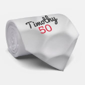 Cravate Monogramme de balle de golf - Imprimer avec nom et (Roulé)