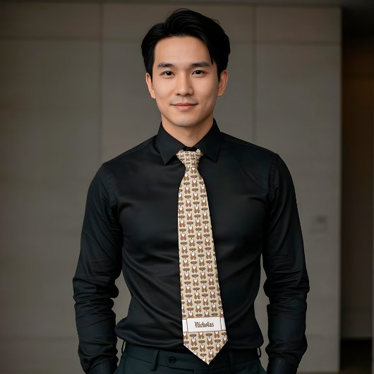 Cravate Monogramme de chien de boîte