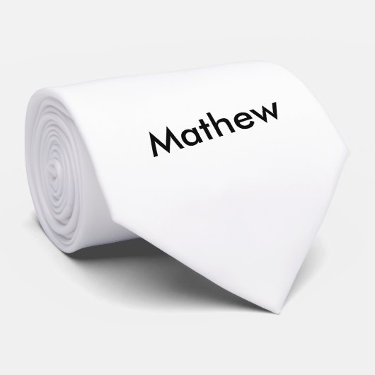 Cravate monogramme de lettre initiale simple ajoutez votre (Roulé)