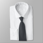 Cravate Monogramme de mariage Nom Laurier Blanc Gris Charb (Attaché)