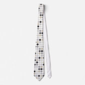 Cravate monogramme de motif noir pois (Devant)