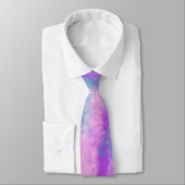 Cravate Monogramme de nuages roses mignons (Attaché)