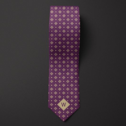 Cravate Monogramme de tatouage tribal