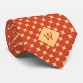 Cravate Monogramme décontracté Orange Circles (Roulé)