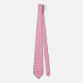 Cravate Monogramme d'inspiration florale rose rose (Devant)