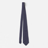 Cravate Monogramme élégant gris ardoise + Nom | Deux côtés (Dos)