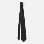 Cravate Monogramme élégant gris charbon + Nom | Deux côtés (Dos)
