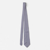 Cravate Monogramme élégant gris pièce + Nom | Deux côtés (Dos)