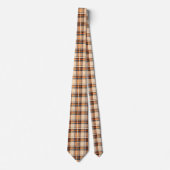 Cravate Monogramme Élégant Motif Plaid Automne-Automne Nec (Devant)