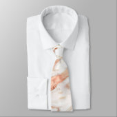 Cravate Monogramme en marbre or Rose en cuivre élégant (Attaché)