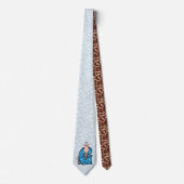 Cravate Monogramme Enfants "G" | Giraffe bleue et Brown (Devant)