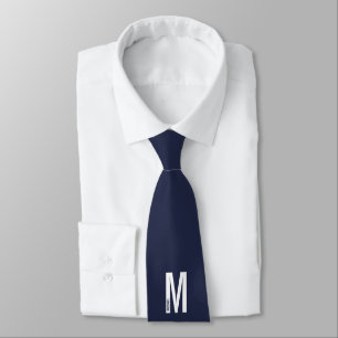 Cravate Monogramme et nom gras personnalisés modernes