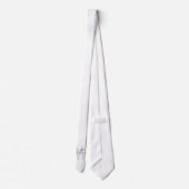 Cravate Monogramme et nom personnalisés en script moderne (Dos)