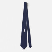 Cravate Monogramme et nom personnalisés gras modernes (Devant)