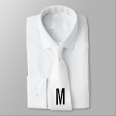 Cravate Monogramme et nom personnalisés modernes (Attaché)