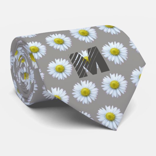 Cravate Monogramme floral (Roulé)