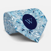 Cravate Monogramme floral hivernal (Roulé)