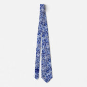 Cravate Monogramme floral Indigo (Dos)