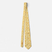 Cravate Monogramme floral jaune moutarde (Dos)