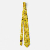 Cravate Monogramme floral jaune vif (Dos)