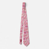 Cravate Monogramme Floral Rose (Dos)