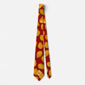 Cravate Monogramme Funny Chicken Nugget Motif (Devant)