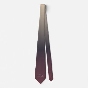 Cravate Monogramme gris-beige gris mauve Ombre