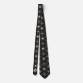 Cravate Monogramme Gris & Black Star Design Motif unique (Dos)