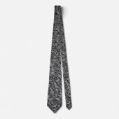 Cravate Monogramme gris noir (Devant)