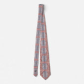 Cravate Monogramme Gris & Rose Unique Design Motif Hommes (Dos)
