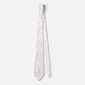 Cravate Monogramme Happy Pâques coloré Pastels Motif (Devant)