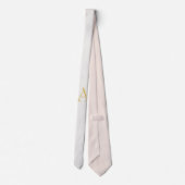 Cravate Monogramme initial professionnel couleur or et pas (Dos)