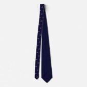 Cravate Monogramme initiale bleu de l'entraîneur de jockey (Dos)