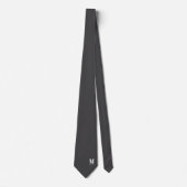 Cravate Monogramme Initiale Moderne Crête Personnalisée Gr (Devant)