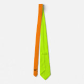 Cravate Monogramme jaune orange fluorescent néon vibrant (Dos)