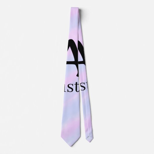 Cravate Monogramme majuscule masculine ajouter un nom past (Devant)