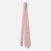 Cravate Monogramme minimaliste or rose (Dos)