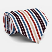 Cravate Monogramme moderne chic rayé (Roulé)