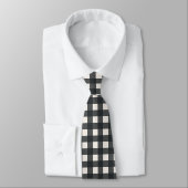 CRAVATE MONOGRAMME MODERNE EN NOIR ET BLANC (Attaché)