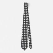 CRAVATE MONOGRAMME MODERNE EN NOIR ET BLANC (Devant)