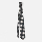 CRAVATE MONOGRAMME MODERNE EN NOIR ET BLANC (Dos)