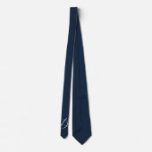 Cravate Monogramme Monogramme tendance Initiales bleu mari (Dos)
